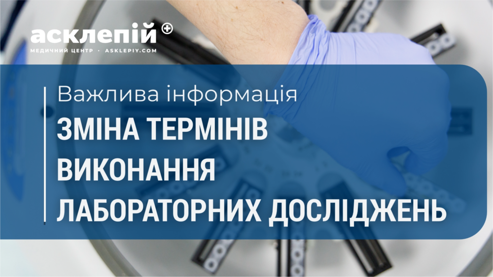 Зміна термінів виконання лабораторних досліджень